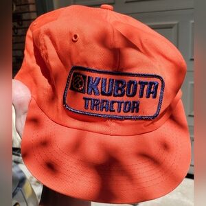 KUBOTA TRACTOR CAP. Orange With Blue Script. Adjustable Buckle. Clean. NWOT
